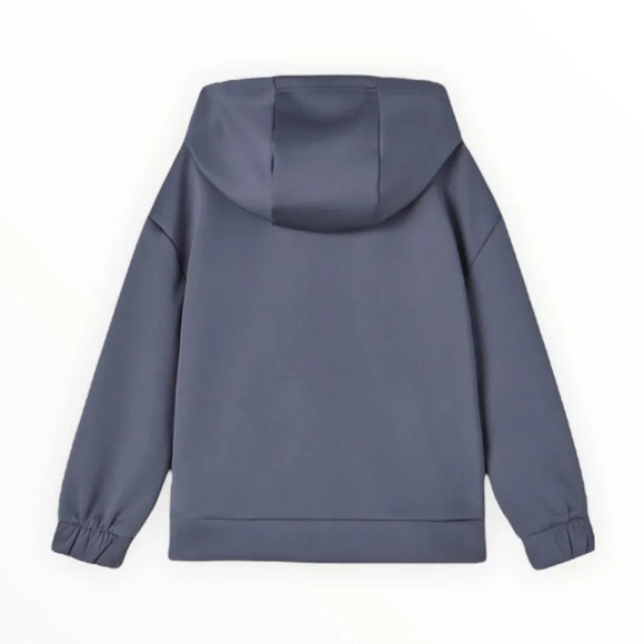 ZARA Kids | Blue-Gray | NEOPRENE SPORTY SWEATSHIRT - Picture 3 of 8